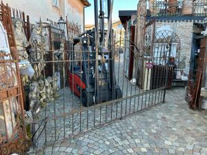 Iron gate with spikes